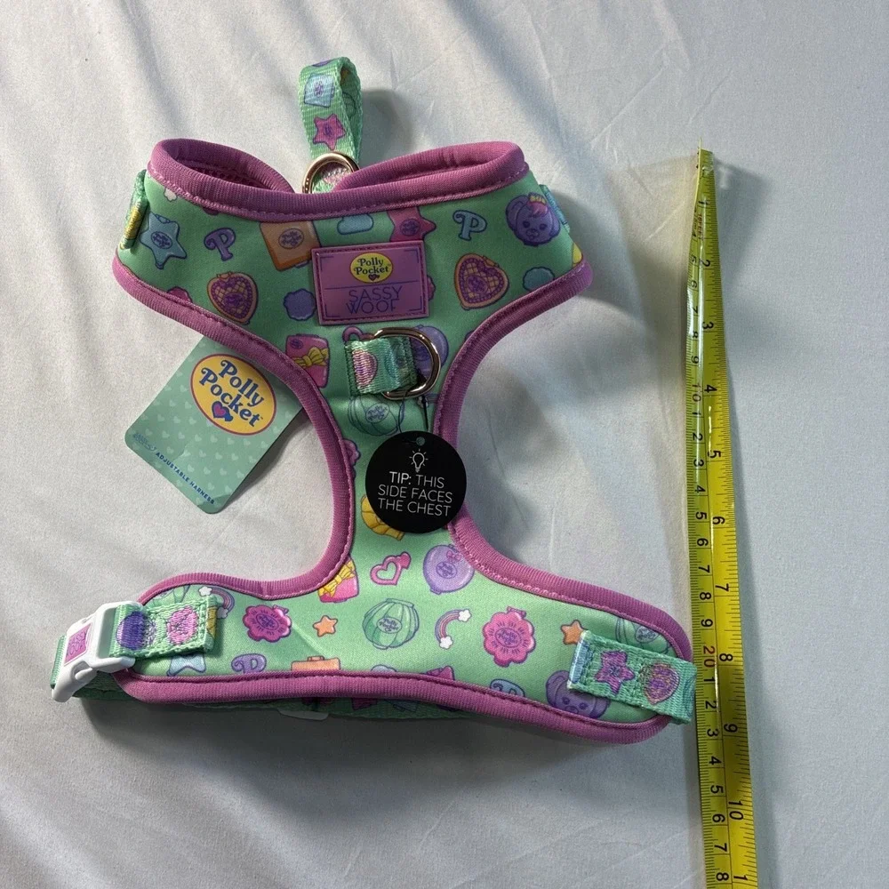 Sassy Wolf Soft Adjustable Dog Harness Retro Polly Pocket Design Size‎ S New